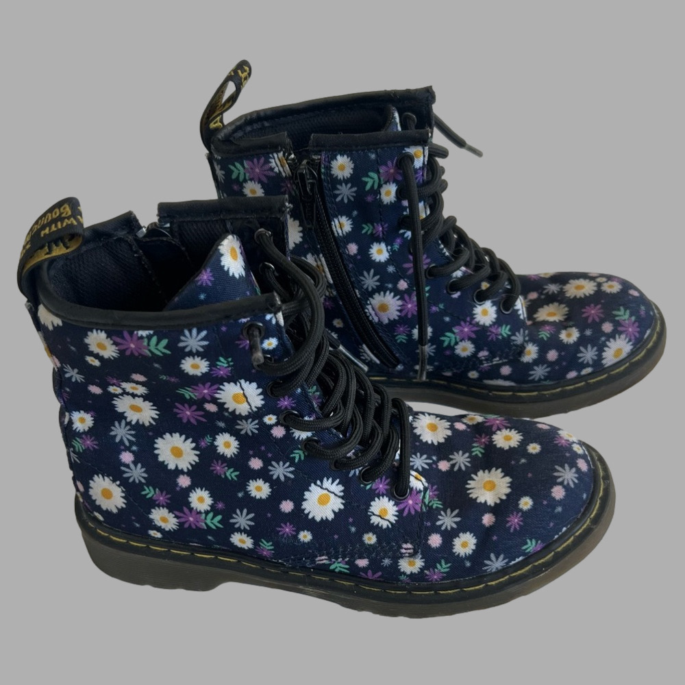 Dr. Martens Delaney Canvas Floral Zip Up Boots